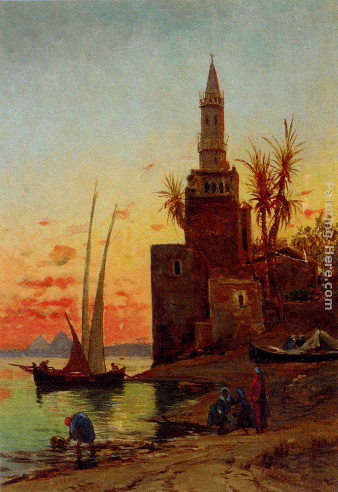 Hermann David Solomon Corrodi Sunset On The Nile